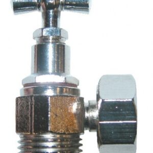 Robinet d'arrêt équerre chromé pour réservoir de chasse - filetage 15x21. disponible abidjan cote d'ivoire.