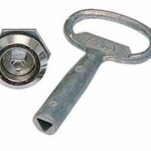 Serrure à triangle mâle 7 mm chromée avec 1 clé. disponible abidjan cote d'ivoire.