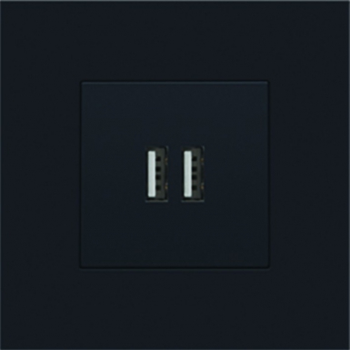 Set de finition pour chargeur double usb-a, black steel. disponible abidjan cote d'ivoire.