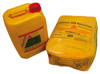 Sikatop 209 - micro-mortier (convient pour l"eau potable) - gris  - 38 kg. disponible abidjan cote d'ivoire.