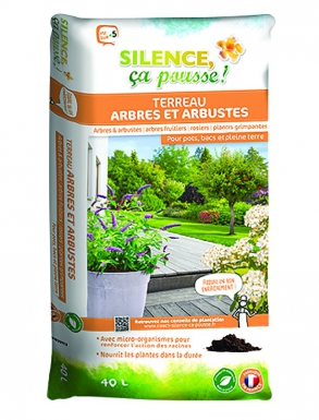 Silence ça pousse - terreau “arbres et arbustes" ( plantation ) 40l. disponible abidjan cote d'ivoire.
