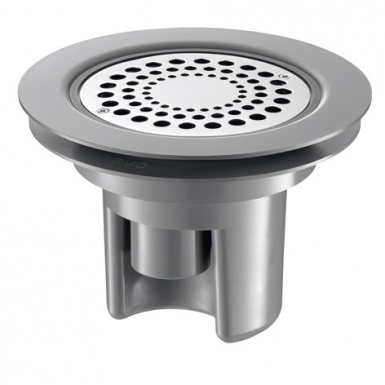Siphon de sol pour sol souple - plastique - grille inox - ø115 h jusqu'à 85 - sort ø 40. disponible abidjan cote d'ivoire.