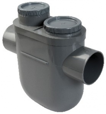 Siphon disconnecteur sans bouchon inférieur df ø 100 - h: 125 a: 227 m: 374. disponible abidjan cote d'ivoire.