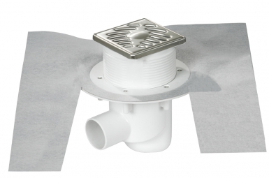 Siphon grille inox 100x100 - sortie horiz. disponible abidjan cote d'ivoire.