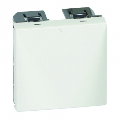 Sortie de câbles mosaic 2 modules avec serre-câbles pour câble ø 12 mm maximum et ø 4 mm minimum - blanc. disponible abidjan cote d'ivoire.