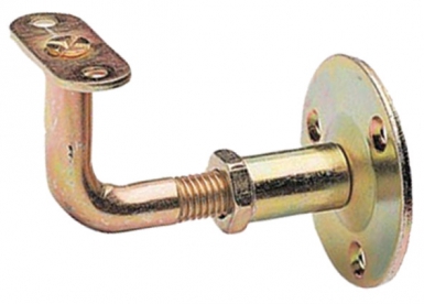 Support de rampe fixe coudé réglable rosace ø 60 mm à visser bichromaté. disponible abidjan cote d'ivoire.