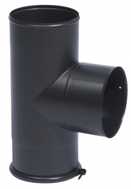 Té avec tampon émaillé rigide noir mat - ø 180 mm  ​​. disponible abidjan cote d'ivoire.