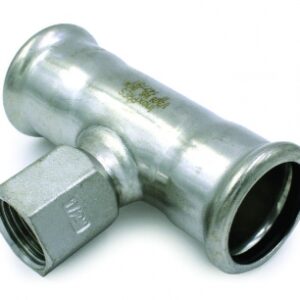 Té réduit inoxpres avec dérivation filetée f 54 x 2” x 54 l1 70 mm l2 81 mm z1 34 mm z2 55 mm. disponible abidjan cote d'ivoire.