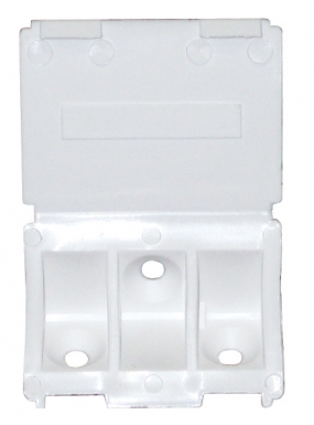 Taquet équerre large avec obturateur 24x24x44 mm 3 trous plast. disponible abidjan cote d'ivoire.