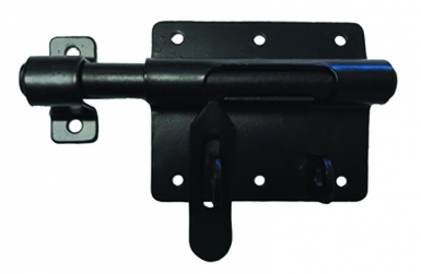 Verrou de box noir à porte cadenas ø pêne 14 mm l. disponible abidjan cote d'ivoire.