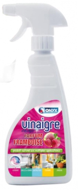Vinaigre parfumé framboise  multi-usages   pulvérisateur 500 ml. disponible abidjan cote d'ivoire.