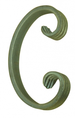 Volute forgée " c " fer plat de 14x6 mm haut. disponible abidjan cote d'ivoire.