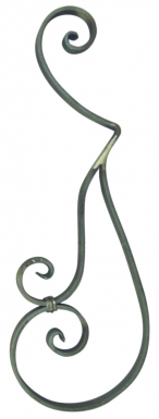 Volute forgée fer plat de 30x8 mm dimensions 260 x 760 mm. disponible abidjan cote d'ivoire.