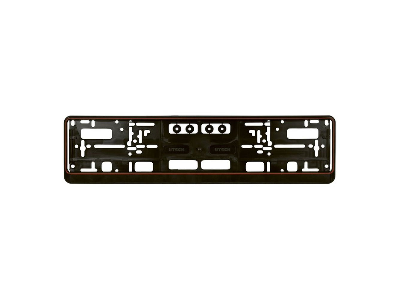 Support plaque d'immatriculation universel 52x11cm noir rouge – Image 3